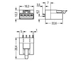 WAGO Steckverbinder Gebäude Stecker 4p Serie 890 890-854/011-000 Federzug 400V