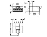 WAGO Steckverbinder Gebäude Stecker 5p Serie 890 890-855/011-000 Federzug 400V