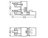 WAGO H-Verteiler PA 4Eing 4p 8Ausg 400V Serie 890 890-1681 16A IP20