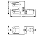 WAGO H-Verteiler PA 4Eing 4p 8Ausg 400V Serie 890 890-1782 16A IP20