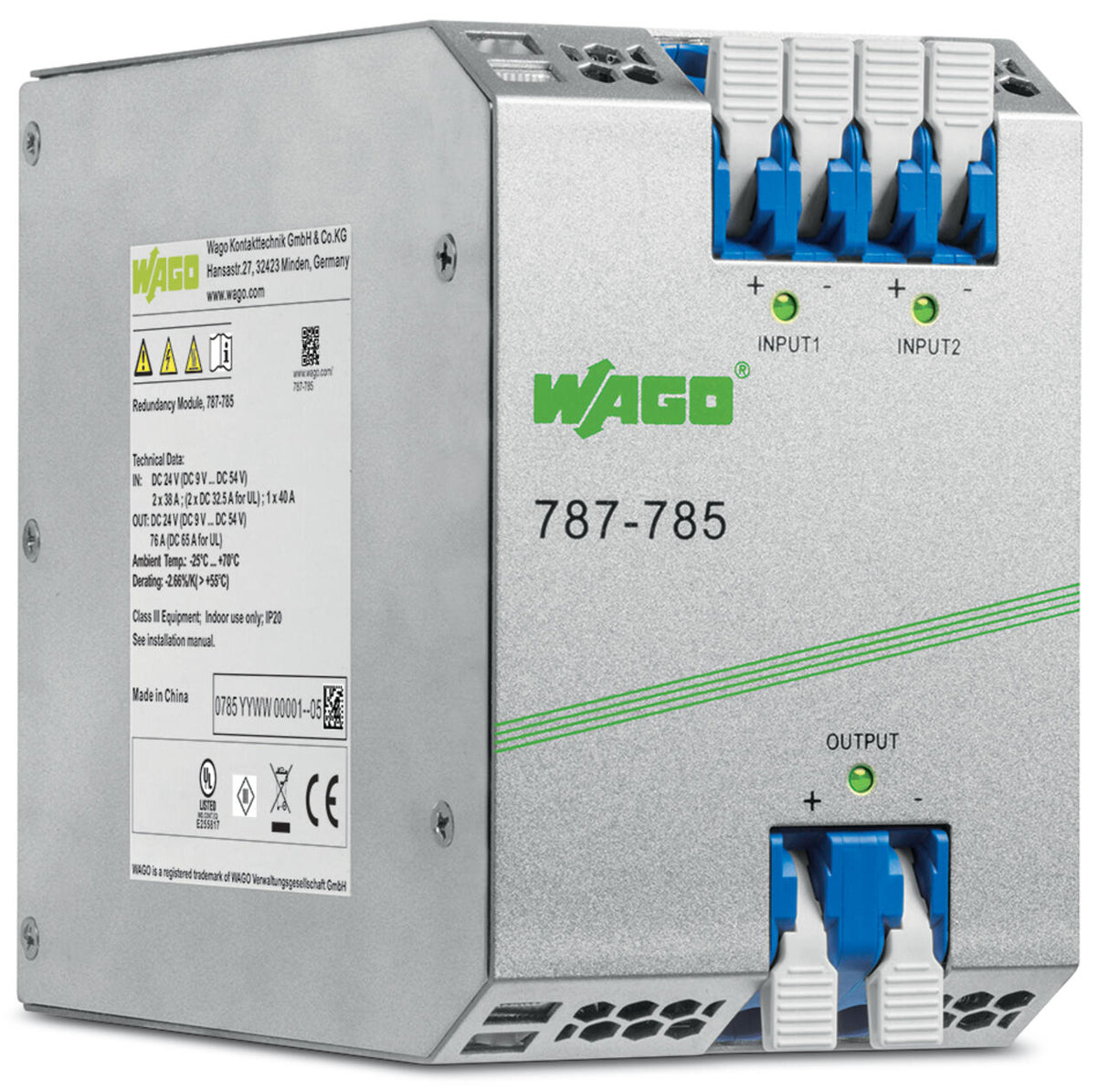 WAGO Gleichstromversorgung 9V 76A 5TE 787-785/000-040 f.Tragschien IP20