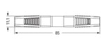 WAGO Steckverbinder Gebäude Buchse 2p 3A Serie 893 893-1002 Federzug 50V 0,8qmm