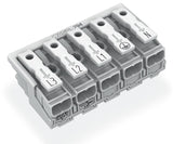 WAGO Klemmleiste 0,5-2,5qmm 24A 5p 50mm Serie 294 294-4015 Thermopl ws Federzug