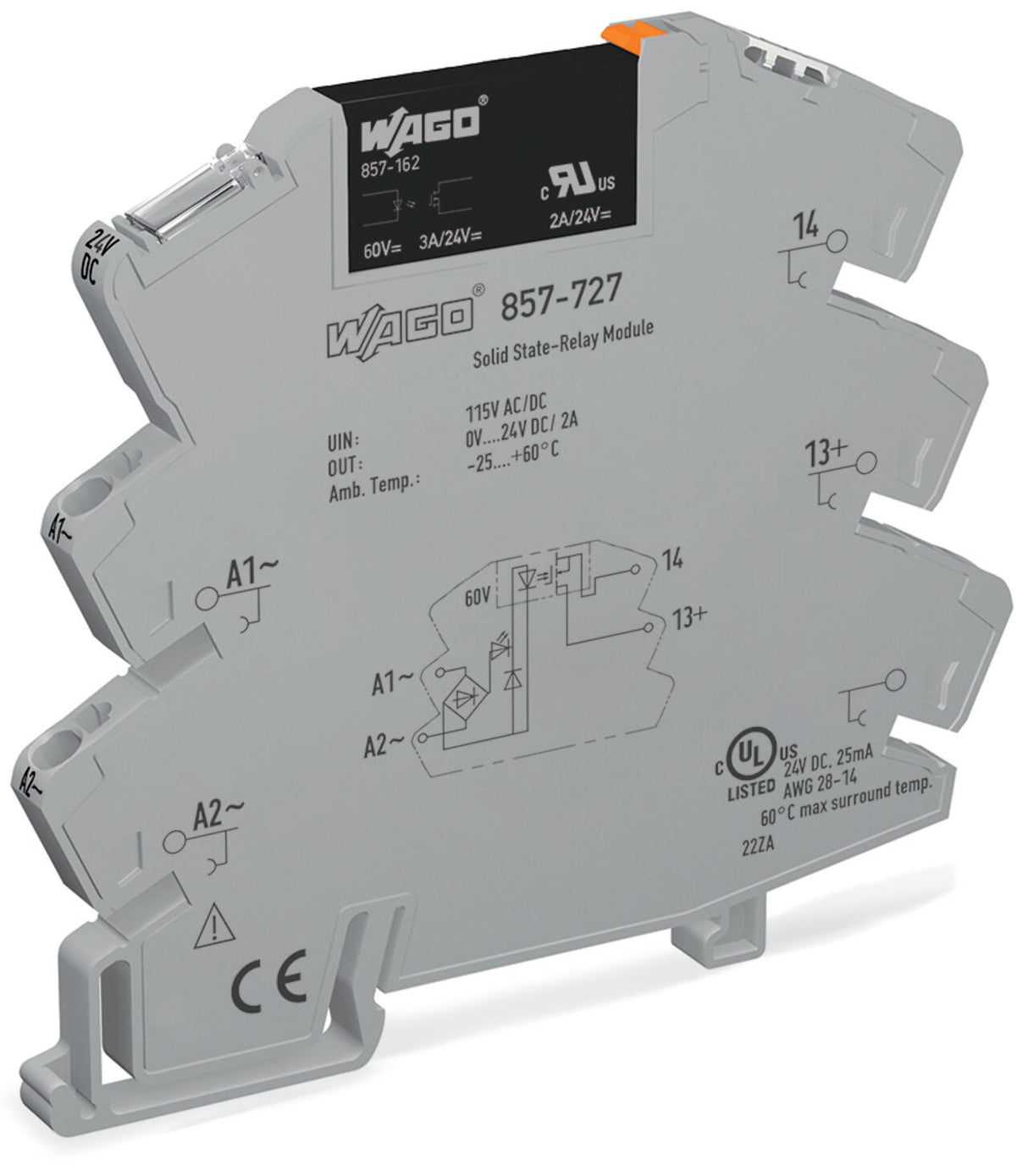 WAGO Optokoppler 90-138V 2A 0-24V LED Serie 857 857-727