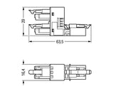 WAGO H-Verteiler PA 3Eing 3p 6Ausg 250V Serie 890 890-1763 16A IP20 hfr