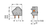 WAGO Printklemme 1f 1re gn RM=7,62 Serie 236 236-755 Federzug/Löt