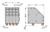 WAGO Printklemme 4f 2re gr RM=7,5 Serie 746 746-2302 Federzug/Löt