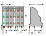 WAGO Printklemme 12f 3re gr RM=7,5 Serie 737 737-554 Federzug/Löt