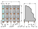 WAGO Printklemme 18f 3re gr RM=10 Serie 737 737-756 Federzug/Löt
