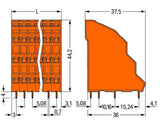 WAGO Printklemme 12f 4re or RM=5,08 Serie 738 738-303 Federzug/Löt