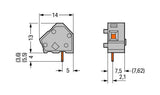 WAGO Printklemme 1f 1re or RM=7,62 Serie 236 236-726 Federzug/Löt