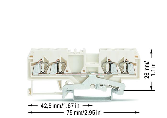 WAGO Schutzleiter-Reihenklemme ws 1Etage Serie 280 280-838 0,08-2,5qmm TS35