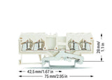 WAGO Schutzleiter-Reihenklemme ws 1Etage Serie 280 280-838 0,08-2,5qmm TS35