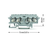 WAGO Bauelement-Reihenklemme 0,08-2,5qmm Serie 280 280-606/281-529 gr 1Etage 20A