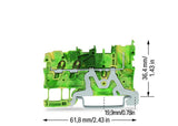 WAGO Schutzleiter-Reihenklemme gn/ge Serie 2020 2020-1307 0,14-1,5qmm 1Etage