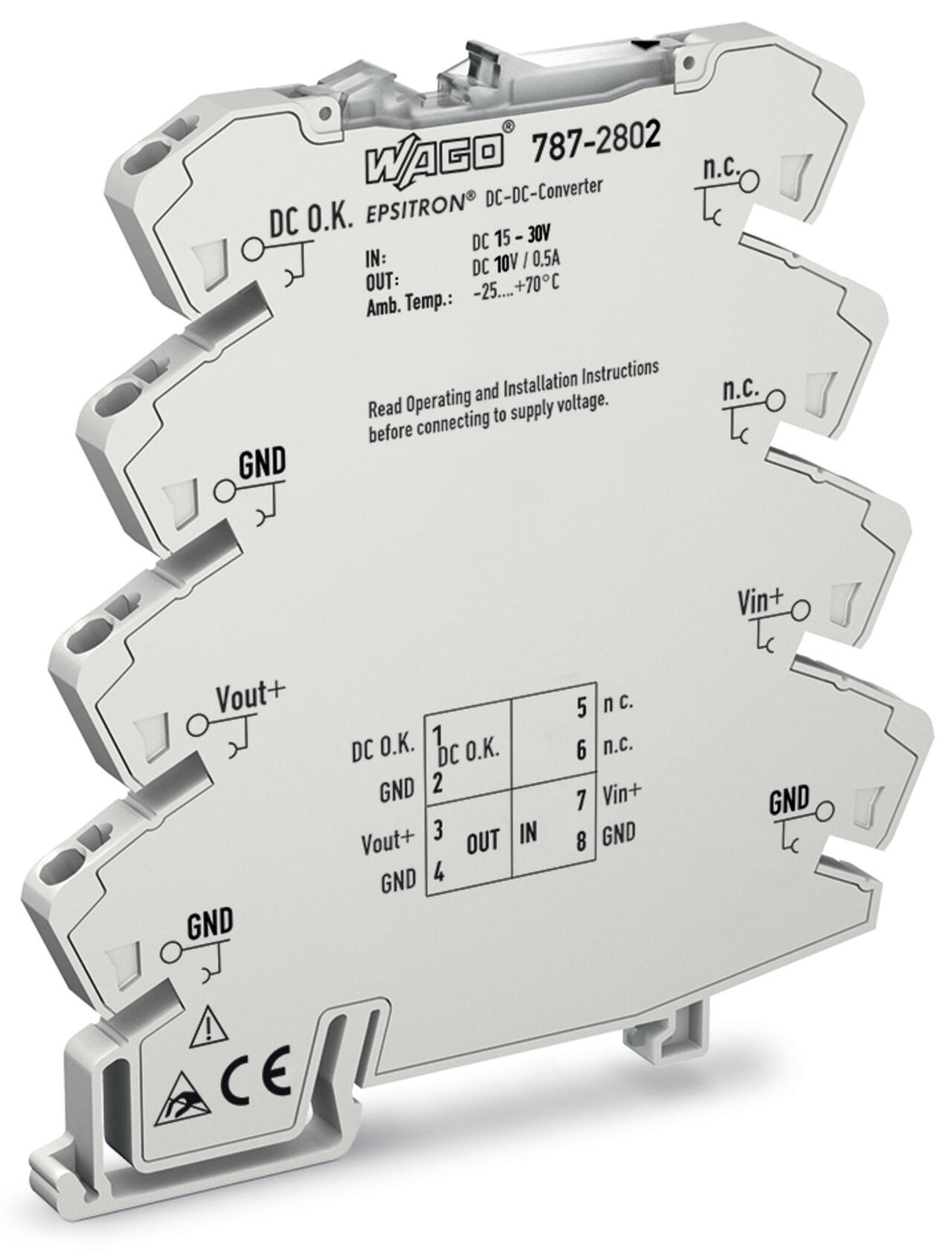 WAGO Gleichstromversorgung REG 10V 0,5A Serie 787 787-2802 0,33TE Kurzschl.fest