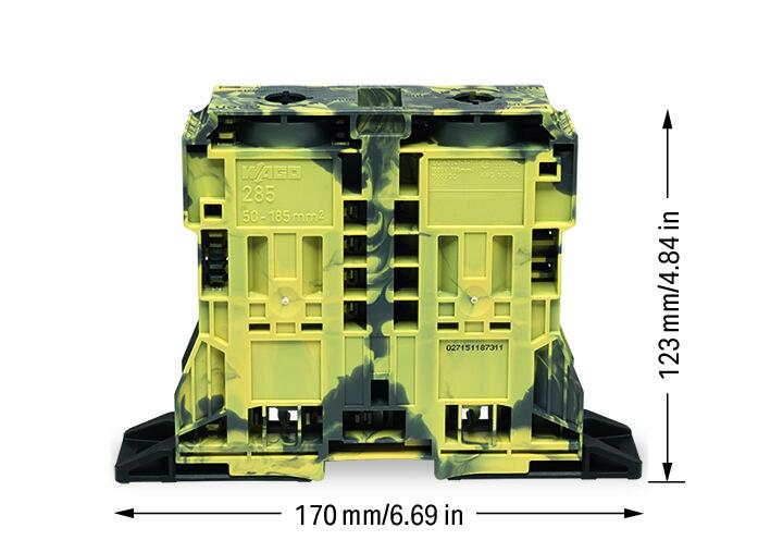 WAGO Reihenklemme 50-185qmm 1Etage 2kl Serie 285 285-1167 mehrf 353A TS35