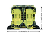 WAGO Reihenklemme 50-185qmm 1Etage 2kl Serie 285 285-1167 mehrf 353A TS35