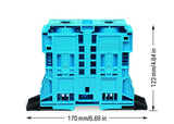 WAGO Reihenklemme 50-185qmm 1Etage 2kl Serie 285 285-1164 bl 353A TS35