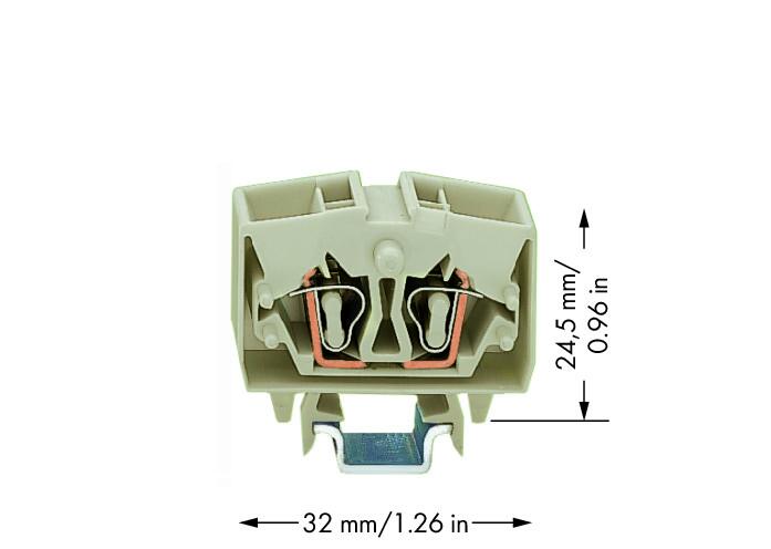 WAGO Reihenklemme 1Etage 4kl lgr 23A Serie 264 264-220 TS15