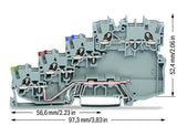 WAGO Initiator/Aktor-Klemme 4Etagen PNP Serie 2000 2000-5417/1102-950 0,14-1,5qm