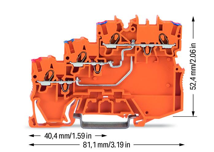 WAGO Initiator/Aktor-Klemme 3Etagen Serie 2000 2000-5372/1102-953 0,14-1,5qm