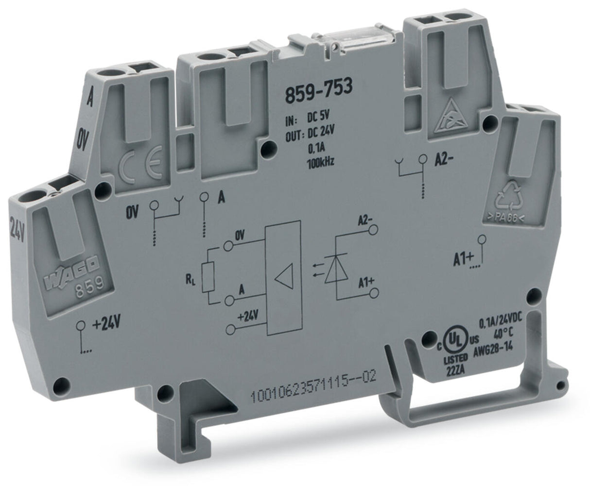 WAGO Optokoppler 4-6,25V 0,1A 20-28,8V Serie 859 859-753 elektr LED