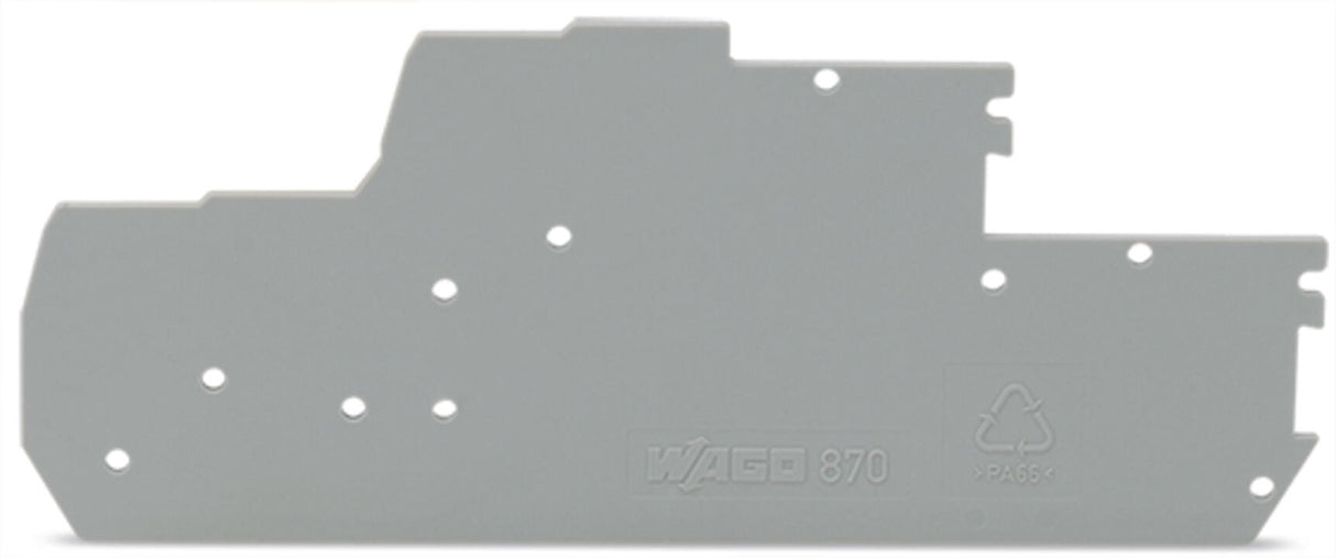 WAGO Abschl/Zwischenplatte rastb gr Serie 870 870-1148