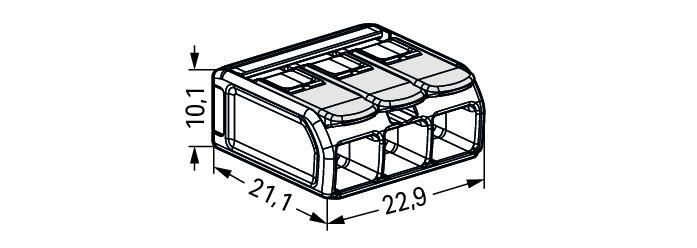 WAGO Steckklemme 3f 440V 24,5A 0,14-4qmm Serie 221 221-683 m.BetätiHebel