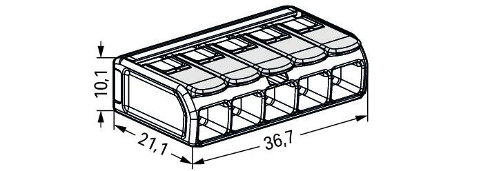 WAGO Steckklemme 5f 440V 24,5A 0,14-4qmm Serie 221 221-685 m.BetätiHebel