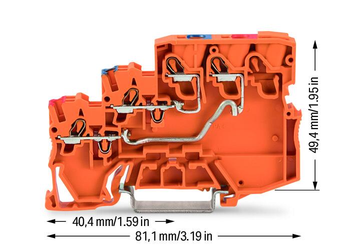 WAGO Initiator/Aktor-Klemme 3Etagen 250A Serie 2000 2000-5352/1102-953 0,14-1,5qm