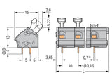 WAGO Printklemme 6f 1re gr RM=10 Serie 256 256-606/333-000 Federzug/Löt