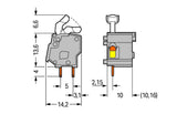 WAGO Printklemme 1f 1re lgr RM=10,16 Serie 257 257-863 Federzug/Löt