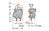 WAGO Printklemme 1f 1re or RM=7,62 Serie 257 257-856 Federzug/Löt