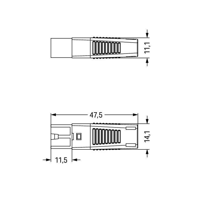 WAGO Steckverbinder Gebäude Stecker 2p Serie 893 893-1012 Federzug 50V 3A 7mm
