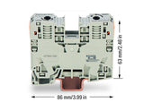 WAGO Reihenklemme 6-35qmm 1Etage 2kl gr Serie 285 285-935 125A TS35