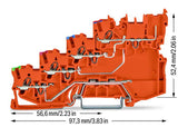 WAGO Initiator/Aktor-Klemme 4Etagen Serie 2020 2020-5477 0,14-1,5qmm 13,5A