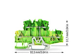 WAGO Schutzleiter-Reihenklemme 0,75-4qmm 2002-2707/999-950 gn/ge 2Etagen TS35