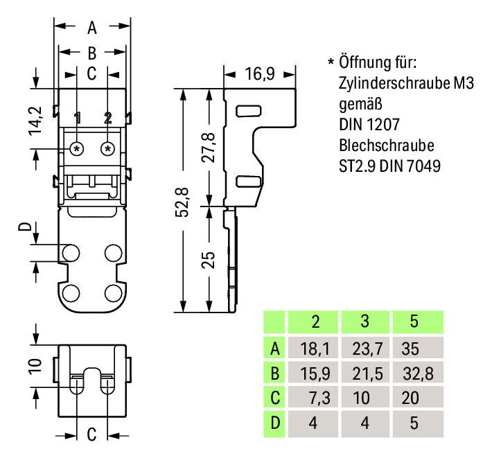 WAGO Befestigung Serie 221 221-502/000-004