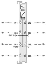 WAGO Digital I/O-Modul DC 18-31,2V 8Eing Serie 750 750-430 Federzug