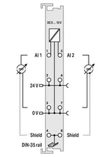 WAGO Analoges I/O-Modul DC 24V Eing.Spg Serie 750 750-478 Federzug
