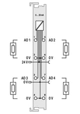 WAGO Analoges I/O-Modul DC 24V Federzug Serie 750 750-553 Eing.Strom Ausg.Strom
