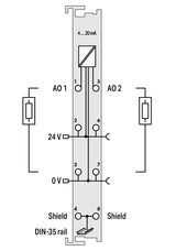 WAGO Analoges I/O-Modul DC 18-31,2V Serie 750 750-554 Ausg.Strom Federzug