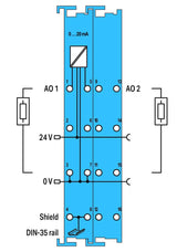 WAGO Analoges I/O-Modul DC 24V Federzug 750-585/040-000 Ausg.Strom