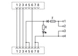 WAGO Übergabemodul 4p 48V 1,5A Federzug Serie 289 289-196 RJ45 85x20,5x51mm