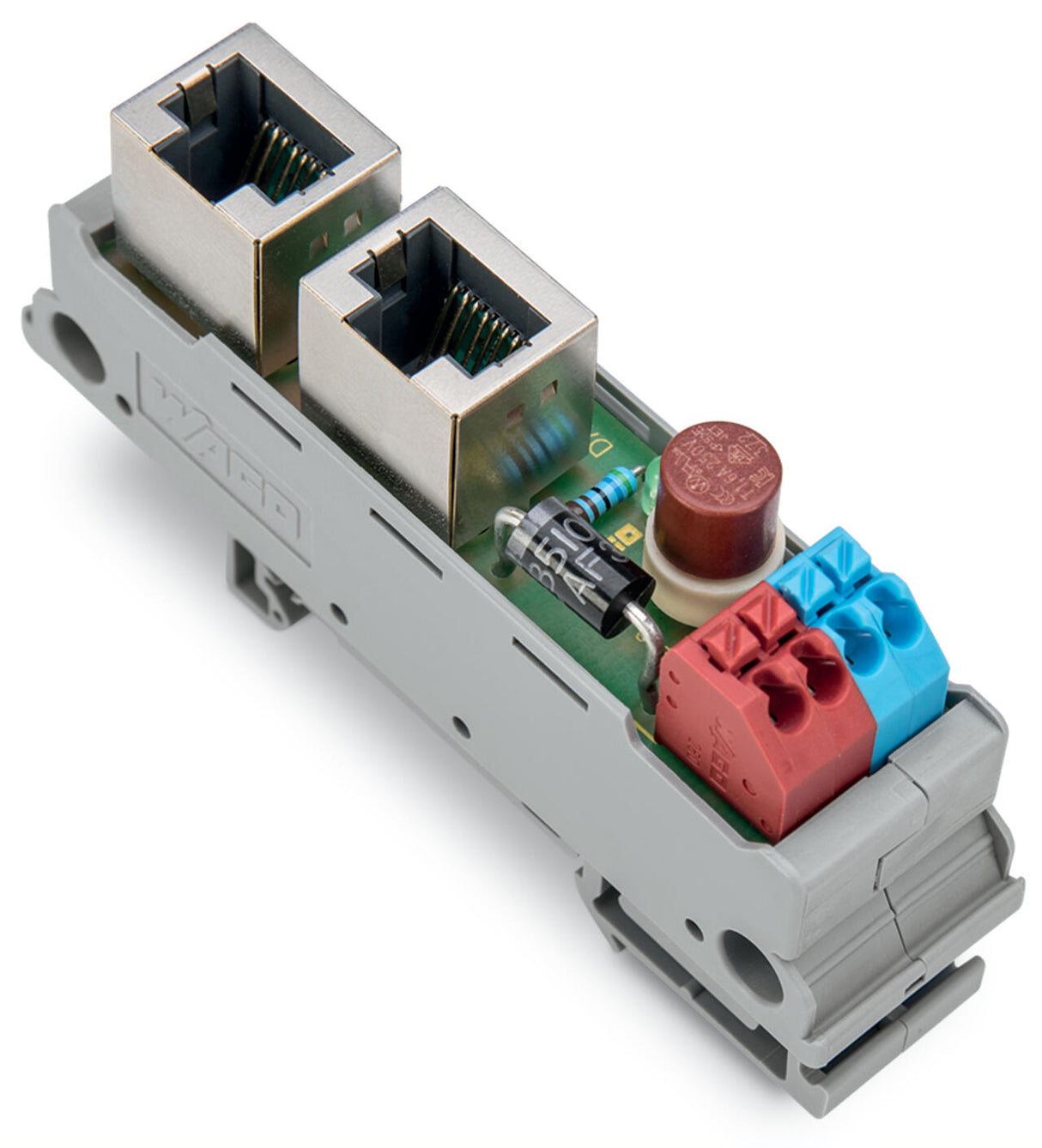 WAGO Übergabemodul 4p 48V 1,5A Federzug Serie 289 289-196 RJ45 85x20,5x51mm