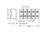 WAGO Steckklemme 12f 400V 18A 0,5-2,5qmm Serie 272 272-103/220-000 ws