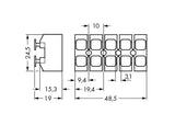 WAGO Steckklemme 12f 400V 18A 0,5-2,5qmm 272-303 ws 1,4mm f.Massivleit