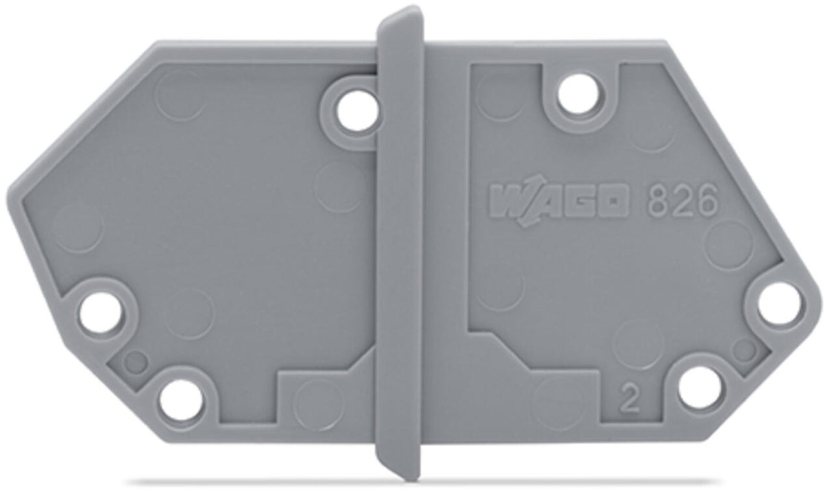 WAGO Abschlussplatte rastb gr Serie 826 826-158