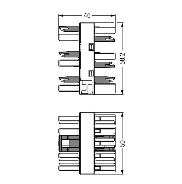 WAGO Verteilerblock PA 1Eing 5p 5Ausg 770-1947 400V 25A IP20